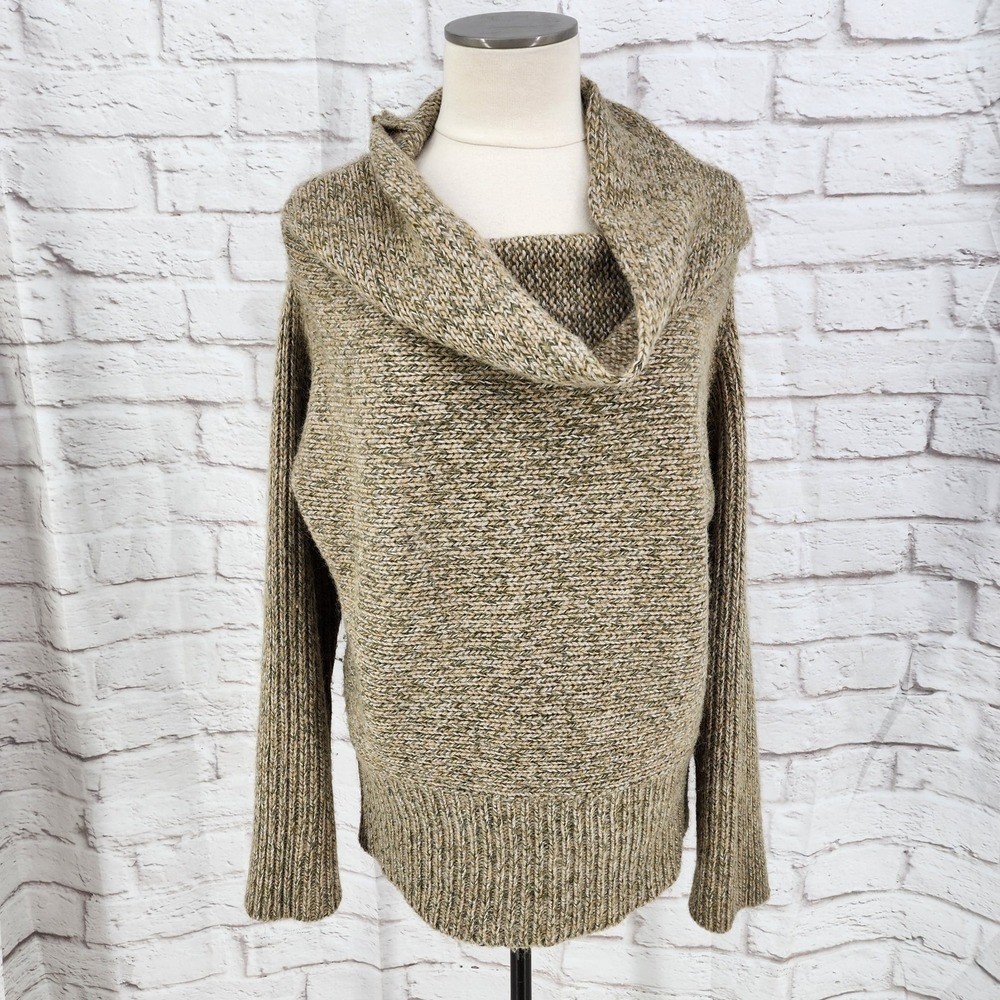 Adriano Goldschmied Chunky Alpaca Wool Sweater Cowl‎ Luxury Coastal Chic Large